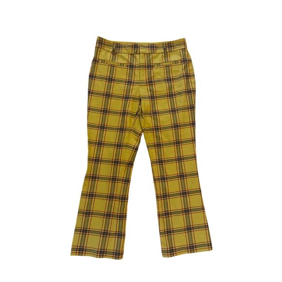 Women US-8 The Essential Collection Anthropologie Slim Kick Flare Plaid Pants - Picture 1 of 6